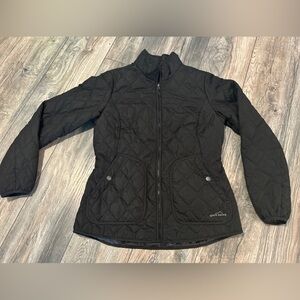Eddie Bauer Black Quilted Jacket Women’s M L/M Weight Very Nice